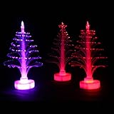 Pueri光ファイバーLEDツリーカラフルな夜ライトクリスマスHolidayクリスマスツリー7色変更クリスマスギフト