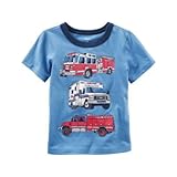カーターズ Carter's/ ファイアートラックグラフィックティ ブルー トップス半袖Tシャツ 18ヶ月【並行輸入】