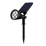 Litom LED Solar Powered Spotlight Rechargeable Landscape lights Waterproof Outdoor Security Lighting