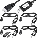 Xiatiaosann 4 個の XH-3P 7.4V - USB充電ケーブル、3.7V 2S USB 充電器、XH3P コネクタ プラグ付き、Lipo バッテリー RC ボート 車 ドローン クワッドコプター用