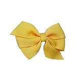 Pinwheel Bow Hair Clip - Toddler TruStay Clip - Best NO Slip Barrette For Fine Hair (TA10-Yellow) by