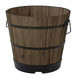 タカショー ウッドバレルプランター 深型M 約W37×D37×H30cm