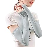 [Caqnni] アームカバー 無地 ひんやり 吸汗速乾 おしゃれ アームカバー レディース uvカット 冷感 可愛い アームカバー メンズ