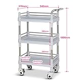 理容店トロリーヘアサロン専用ラックトロリートロリー理容室ショッピングカート (色 : C)