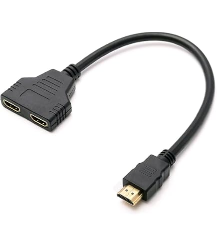 HP 27er Display 27インチ (純正パーツ・HDMIケーブル付) Amazon | HDMI分岐ケーブル 長さ30cm 1080p フルHD対応 1入力/2出力