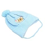 Refaxi 冬の暖かい赤ちゃん幼児子供素敵なクマの帽子ニットかぎ針編みキャップビーニーブルー