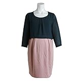 授乳服 7分袖 ワンピース 授乳口付 シフォン使い ワンピース 産後対応 ネイビー-M1047 L