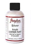 Angelusアクリルレザーpaint-4oz。-silver by Angelus