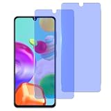 ブルーライトカット 93% 【指紋認証 2枚セット】 Wekrsu 国産旭硝子素材 強化ガラス 対応 Galaxy A41 SC-41A SCV48 ガラスフィルム ギャラクシー A41 フィルム 目の疲れ軽減 カバー 保護フィルム プライバシーフィルム