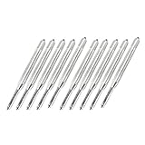 uxcell プラグタップ ハンド プラグ タップ 1.7mm HSSマシンねじ用 メトリック プラグ シルバートーン 10個