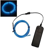 TKOOFN ELワイヤー 電池式 EL直径2.3mm 長さ２メートル 全10色 光る 有機ELネオンワイヤー イルミネーション 点滅常灯モード パーティー/衣装/バイク/車/バー/誕生日会など 飾り
