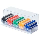 アルバン本格カジノチップ/直径 : 40mm / 厚み : 3.3mm / 重量 : 8g / 5色（各色20枚、計100枚セット）