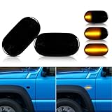 POPMOTORZ ジムニー JB64W シエラJB74W ジムニー JB23W 6/7/8 タイプ ラパンHE21S 4/5/6 タイプ キャリイトラック DA63T マツダAZ-オフロード JM23W スピアーノHF21S スクラムトラック DG63T DA63T シボレー ルーズ HR52S サイドウィンカー シーケンシャル LED 流れるウィンカー 高輝度 2個セット スモーク