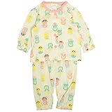 パジャマ ベビー 赤ちゃん 長袖 女の子 前開きパジャマ 腹巻付 寝巻き ルームウェア ピンク-(PK) 95cm