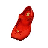 Hzjundasi Infant ガールズ ベビー 可愛い 柔らかい ゼリー ちょう結び バレエ アンチスリップ カジュアル 靴 幼児 子供たち ビーチ サンダル 雨 ブーツ