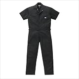 (ディッキーズ) Dickies ブッチャー織り半袖つなぎ Dickies-1111 ブラック M