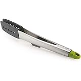 Joseph Joseph 10162 Elevate Stainless Steel Tongs with Silicone Tips, One-Size, Gray/Green