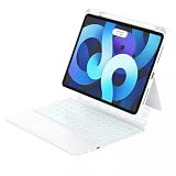 ZENLU iPad Pro 11インチ/Air 第5世代/第4世代ケース キーボード分離式 マルチタッチ トラックパッド ペンシルホルダー 7色バックライト 縦型キックスタンド 10.9インチ iPad Air5/4 11インチ iPad Pro用 (ホワイト)