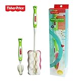 Fisher Price(フィッシャープライス) バブル 哺乳瓶ブラッシ &乳首洗浄ブラシセット スポンジブラシ キチンブラシ (グリーン) [並行輸入品]