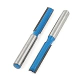 uxcell ストレートルータビット　木工用　2個　シャンク6.35mm　カット直径6mm