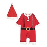 (チャックル) chuckle 帽子付き サンタさん カバーオール レッド 80cm P2895-80-21