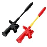 [ノーブランド品]マルチメータテストプローブアクセサリ 完全絶縁速い刺しテスト針 フック クリップ テスターリード
