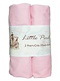 Baby Bassinet Cradle Jersey Fitted Sheet Pink, 100% Cotton-Luxury Brushed Percale 15x33 inches by Li
