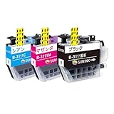 【SUNINK】LC3111 互換インクカートリッジ ブラザー 用 LC3111 インク 【1BK+1C+1M】対応：▲DCP-J981N▲DCP-J587N▲DCP-J582N▲DCP-J987N▲DCP-J982N▲DCP-J978N▲DCP-J972N▲DCP-J973▲DCP-J572N▲DCP-J577N▲MFC-J903N▲MFC-J893N▲ MFC-J898N