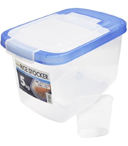 米びつ 冷蔵庫用 米びつ 横型 2.5kg 計量カップ付 日本製 ワンプッシュ