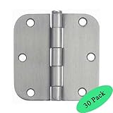 Cosmasサテンニッケルドアヒンジ3.5 "インチx 3.5 "インチwith 5 / 8 "インチ半径コーナー – 30パック