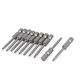 T8ヒント1/4インチ六角シャンク50ミリメートル長いトルクスドライバービット10個入り