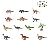 yiphatesプラスチック恐竜おもちゃDinosaur Hand Toyセットfor Toddlers Kids Greatギフトモデルおもちゃセット – パックof 12