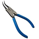フジ矢 スナップリングプライヤー(握ると開く軸用・曲爪)先端直径φ1.3mm リング範囲10-25mm 爪固定式 145mm FSB-145