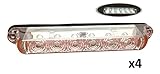 Pactrade Marine 4PCS Boat RV Auto 6 LED Strip Bar Utility Light surface Mount