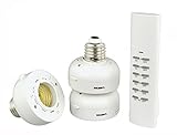 Instapark SRC-T1R3 Indoor Programmable Wireless Light Socket On/Off Switch Remote Control Kit with 1