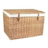 ライトSteamedウィッカーストレージバスケット White Lining ホワイト