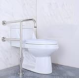 ステンレス鋼床肘掛けバスルームの安全なアームレストトイレトイレトイレハンドル高齢者T型フェンス
