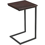 ドウシシャ サイドテーブル ブラウン 幅30×奥行30×高さ52cm GST3030-BR 耐荷重5kg ナイトテーブル おしゃれ 木製 木目調天板 スリム コの字 ベッドサイド ベッド横 ソファ横 寝室 リビング 加湿器 間接照明 観葉植物置き