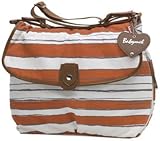 Babymel Diaper Bag, Satchel Stripe Sunset Orange by Babymel [並行輸入品]
