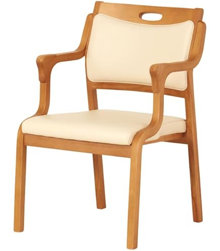 貞対椅子製作所｜介護用ダイニングチェア｜Care-AC-111 LBブラウン Care-AC-111 ダイニングチェア 肘付 座面高41cm PVC 合皮 汚れに強い