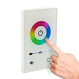 BZONE wall-mountガラスタッチパネルLED壁ディマースイッチ明るさコントローラfor DC 12 – 24 V 3528 5050 RGB LEDストリップライトランプ、ホワイト