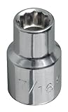 Klein Tools 65808 15/16-Inch Standard 12-Point Socket with 1/2-Inch Drive [並行輸入品]