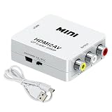 HDMI to RCA 変換コンバーター 3RCA AV 変換ル コンポジット HDMIからアナログに変換アダプタ 三色端子 ３ピン av端子 3色ケーブル (ホワイト)