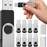 FEBNISCTE USBメモリ 1GB ブラック USBフラッシュドライブ 回転式 フラッシュドライブ 問屋（10個セット）