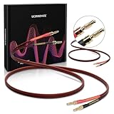 UCINNOVATE バナナプラグ付きスピーカーケーブル 2本パック 9.8フィート/3m 14ゲージ スピーカーワイヤー 金メッキバナナプラグ付き ホームシアター OFCスピーカーワイヤーケーブル Hi-Fi&ホームオーディオ用 アンプ ビンテージスピーカー用