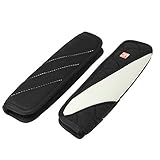 2個車ブラックグレー安全シートベルトカバーショルダーパッドスリーブ