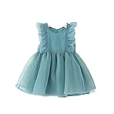 【子供ドレス部屋】 シフォンワンピース グリーン ベビーワンピース プリンセス 結婚式 誕生日 キッズワンピース フォーマルドレス (80cm)