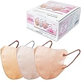 [世人商事株式会社] 【バイカラーマスク】バイカラーFIT不織布マスク 30枚 3色アソート 平ゴム 小顔 血色カラー (小さめサイズ, チークカラーセット)