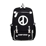 韓流グッズ BIGBANG ビッグバン COUP D'ETAT GD TOP SOL VI D-LITE ファッション 10周年記念 可愛 バッグ リュックサック (ブラック)