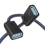 ANDTOBO USB 3.0メス-メス延長ケーブル USB 3.0タイプA カプラコード ネイビー 3.3フィート